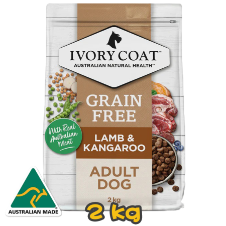 [IVORY COAT] 犬用 羊肉及袋鼠肉味成犬乾糧 GRAIN FREE ADULT LAMB & KANGAROO 2kg