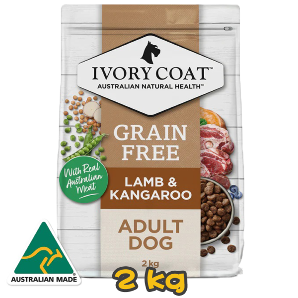 [IVORY COAT] 犬用 羊肉及袋鼠肉味成犬乾糧 GRAIN FREE ADULT LAMB & KANGAROO 2kg