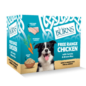 [BURNS] 犬用 傳統雞配方狗湯膳 Free Range Chicken with Carrots & Brown Rice 150g x12盒