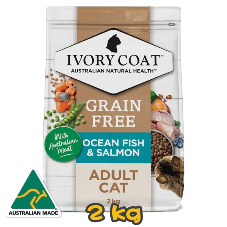 [IVORY COAT] 貓用 深海魚三文魚成貓乾糧 GRAIN FREE ADULT OCEAN FISH & SALMON 2kg
