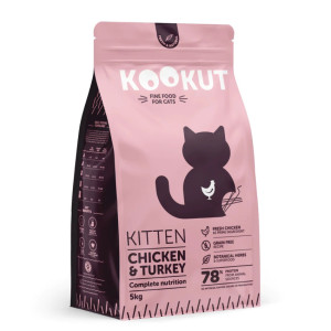 [KOOKUT] 貓用 無穀物雞肉火雞肉幼貓糧 Chicken & Turkey Recipe -1.5kg