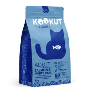[KOOKUT] 貓用 無穀物三文魚白魚成貓糧 Salmon & White Fish Recipe -1.5kg