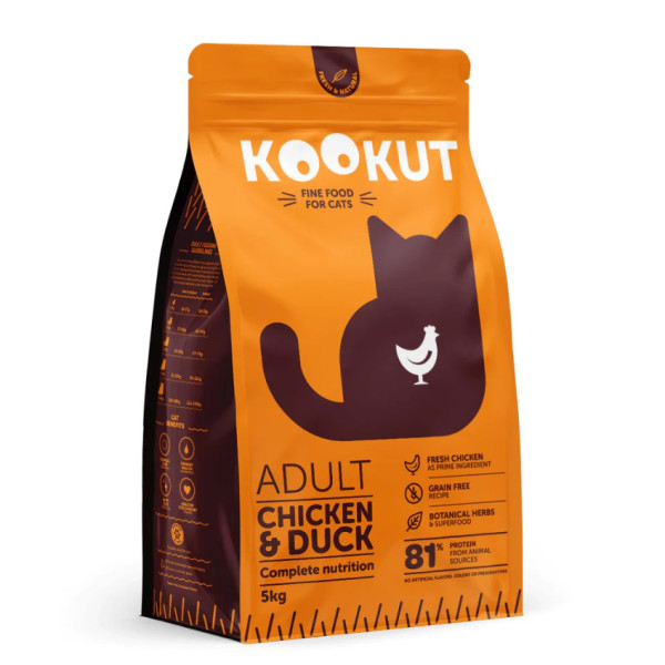 [KOOKUT] 貓用 無穀物雞肉鴨肉成貓糧 Chicken & Duck Recipe -1.5kg