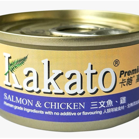 [Kakato 卡格] 貓/犬用 SALMON & CHICKEN 三文魚及雞肉啫喱貓狗罐頭 170g