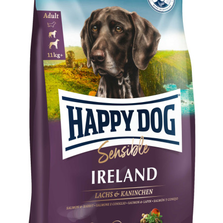 [Gift$300] [HAPPY DOG] 犬用 愛爾蘭三文魚兔肉配方成犬乾糧 Supreme Sensible Ireland 300g