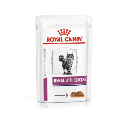 [ROYAL CANIN 法國皇家] 貓用 RENAL 腎臟配方獸醫處方鋁袋濕糧 85g (雞肉味)