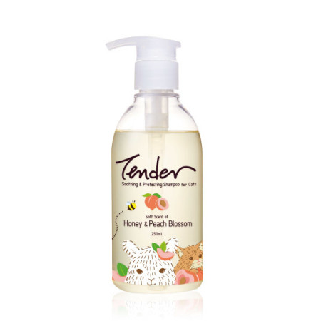[TENDER 天生溫柔] 貓用 舒敏防護蜜桃花蜂蜜潔毛液 Honey & Peach Blossom Formula For Cat Shampoo -250ml
