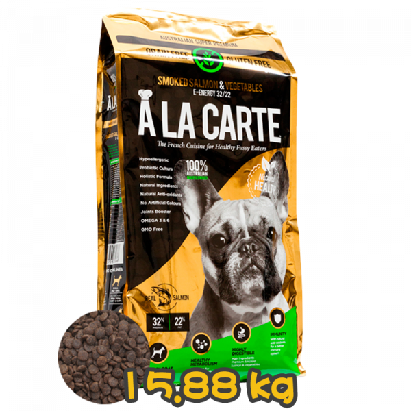 [A LA CARTE] 犬用 SMOKED SALMON & VEGETABLES 全犬無殼物無麩三文魚新鮮蔬菜配方狗乾糧 15.88kg (無穀物 & 無麩質)