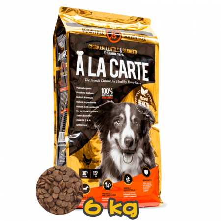 [A LA CARTE] 犬用 CHICKEN, LENTILS & SEAWEED 全犬無殼物無麩雞肉鷹咀豆海藻配方狗乾糧 6kg (1.5kg x4包，無穀物 & 無麩質)