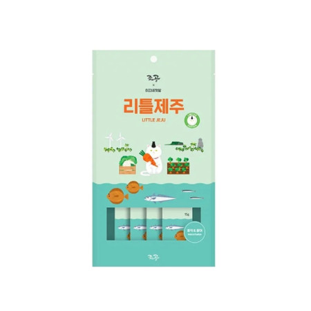 [Cho And Kang] 犬貓用 Little Jeju唧唧棒系列雙魚匯小食 Hoki & Halibut Puree 15gx4pcs