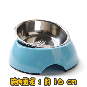 犬貓用 不銹鋼防滑橡膠邊兩用碗 Stainless steel dual-purpose bowl-Size S