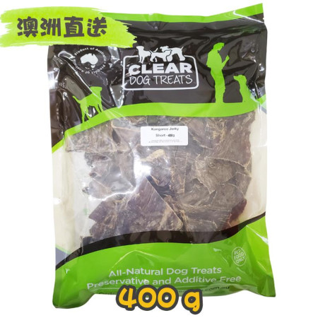 (限量澳洲直送) [Clear Dog Treats] -袋鼠肉乾 (細片裝) Kangaroo Jerky (Short)-400g