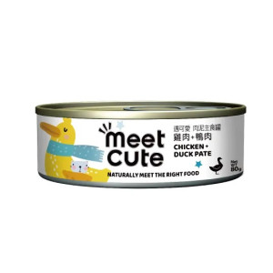 [Meet Cute 遇可愛] 貓用 肉泥主食罐雞肉鴨肉 Chicken & Duck Pate Cat Wet Food 80g