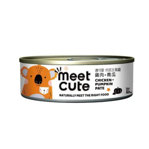 [Meet Cute 遇可愛] 貓用 肉泥主食罐雞肉南瓜 Chicken & Pumpkin Pate Cat Wet Food 80g
