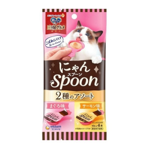 [Unicharm 銀湯匙] 貓用 肉泥湯匙系列 Silver Spoon Minced Meat For Cat Treats-4 x10g	